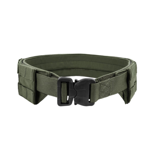 WARRIOR ASSAULT SYSTEMS LOW PROFILE MOLLE BELT - OD GREEN - WITH PLASTIC COBRA BELT