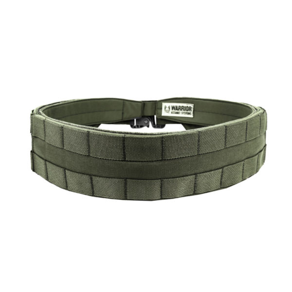 WARRIOR ASSAULT SYSTEMS LOW PROFILE MOLLE BELT - OD GREEN - WITH PLASTIC COBRA BELT