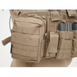 WARRIOR ASSAULT SYSTEMS PORTA CARICATORE SINGOLO PER PISTOLA 9mm DIRECT ACTION - MARRONE COYOTE