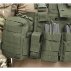 WARRIOR ASSAULT SYSTEMS SINGLE PISTOL DIRECT ACTION 9mm POUCH - OD GREEN
