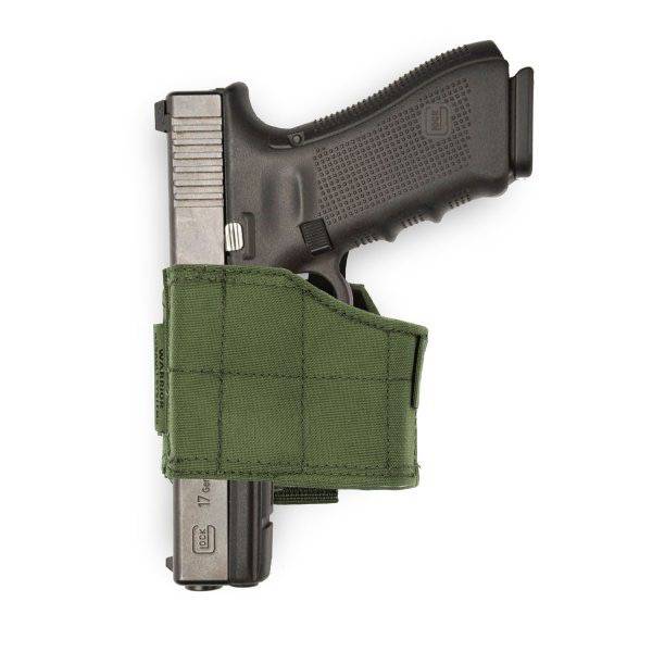 WARRIOR ASSAULT SYSTEMS UNIVERSAL PISTOL HOLSTER - LEFT SIDE - OLIVE DRAB