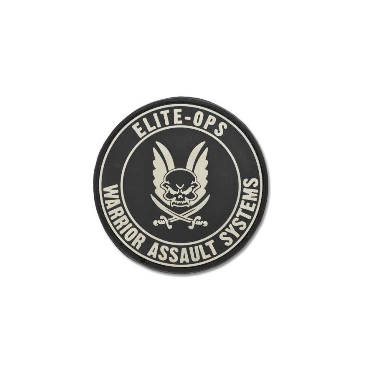 WARRIOR ASSAULT SYSTEMS PATCH GOMMA LOGO SCUDO - BLACK