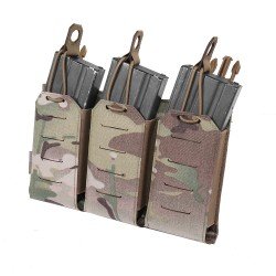 WARRIOR ASSAULT SYSTEMS TASCA TRIPLA PORTA CARICATORI PANNELLO LASER CUT 5.56  MULTICAM