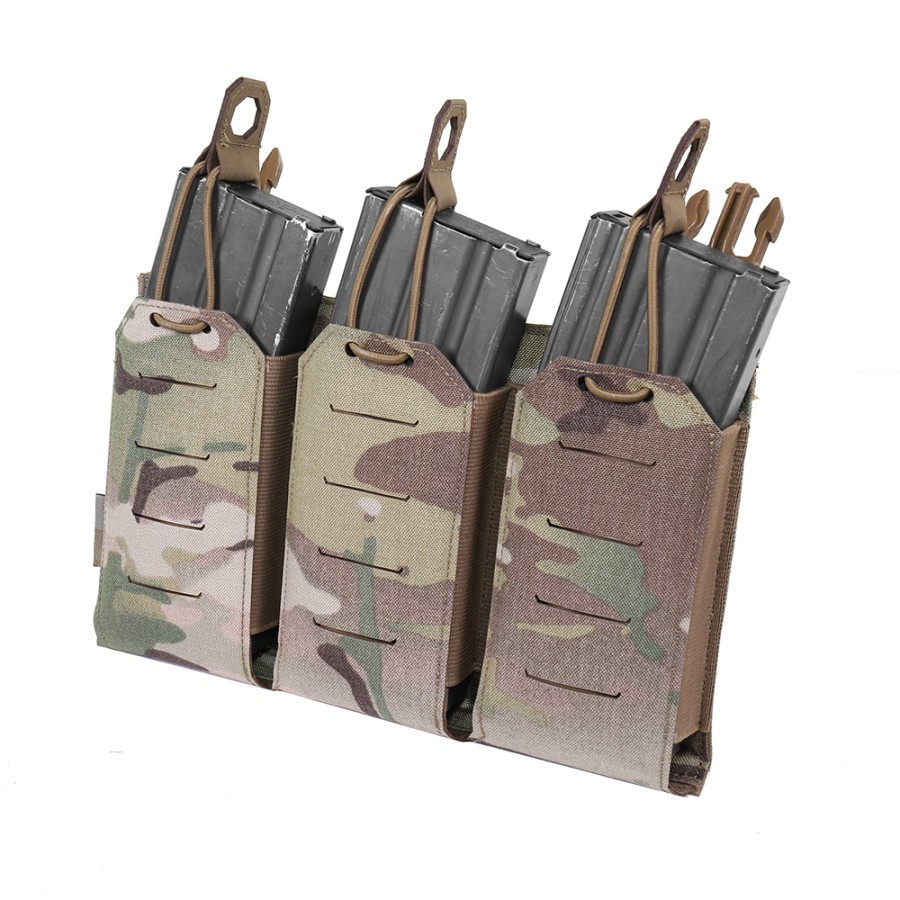 LASER CUT DETACHABLE TRIPLE BUNGEE 5.56 PANEL - MULTICAM