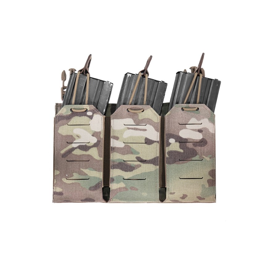 LASER CUT DETACHABLE TRIPLE BUNGEE 5.56 PANEL - MULTICAM