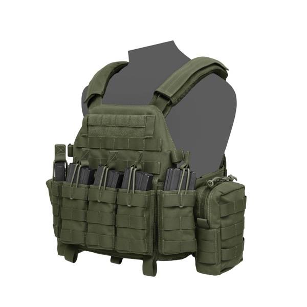 WARRIOR ASSAULT SYSTEMS TATTICO PLATE CARRIER MODELLO DCS DA 5.56 VERDE OD
