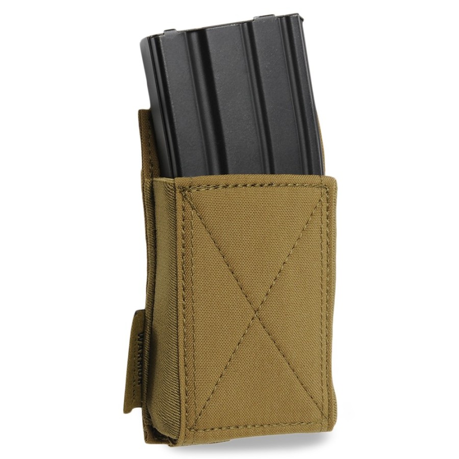 WARRIOR ASSAULT SYSTEMS SINGLE ELASTIC MAG POUCH COYOTE TAN