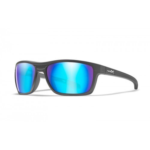 OCHELARI CU PROTECTIE BALISTICA MODEL KINGPIN POLARIZED - BLUE MIRROR - MATTE GRAPHITE FRAME