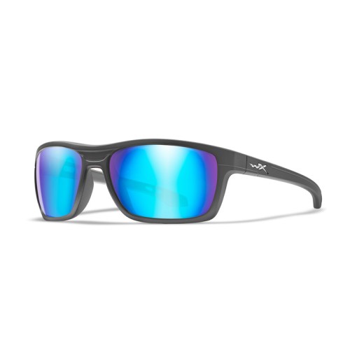 OCHELARI CU PROTECTIE BALISTICA MODEL KINGPIN POLARIZED - BLUE MIRROR - MATTE GRAPHITE FRAME