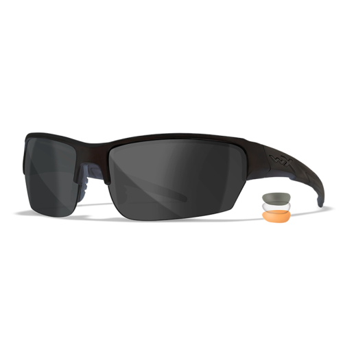 OCHELARI CU PROTECTIE BALISTICA MODEL SAINT - GREY/CLEAR/LIGHT RUST - MATTE BLACK FRAME
