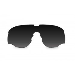WILEY X BALLISTIC PROTECTION GLASSES ROGUE COMM TEMPLES GREY/CLEAR/RUST LENSES TAN FRAME