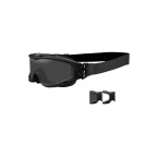 WILEY X BALLISTIC PROTECTION GLASSES MODEL SPEAR SMOKE/CLEAR LENSES MATTE BLACK FRAME