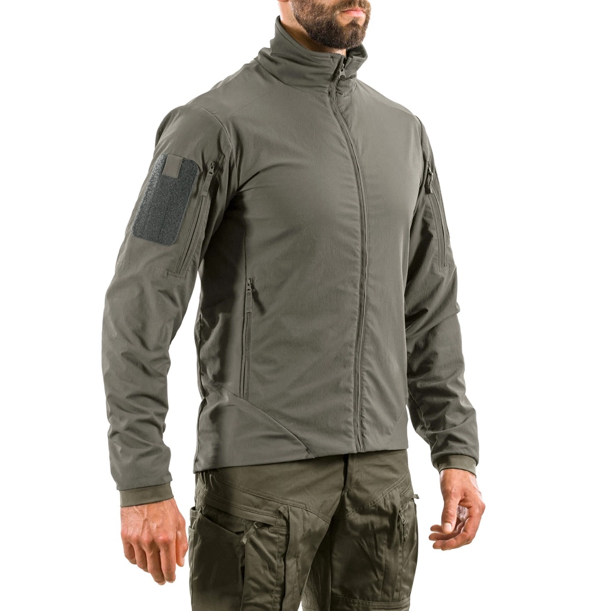 TACTICAL SOFTSHELL JACKET - MODEL HUNTER FZ GEN.3 - BROWN GREY