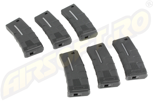 INCARCATOR T4 DE 180 BILE - M16/M4/SR16/CAR 15/M733/L85/GF85/TAVOR (BLACK) - 6 BUCATI