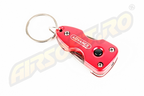 BRELOC MULTIFUNCTIONAL CU LED - RED - 1 | YEO