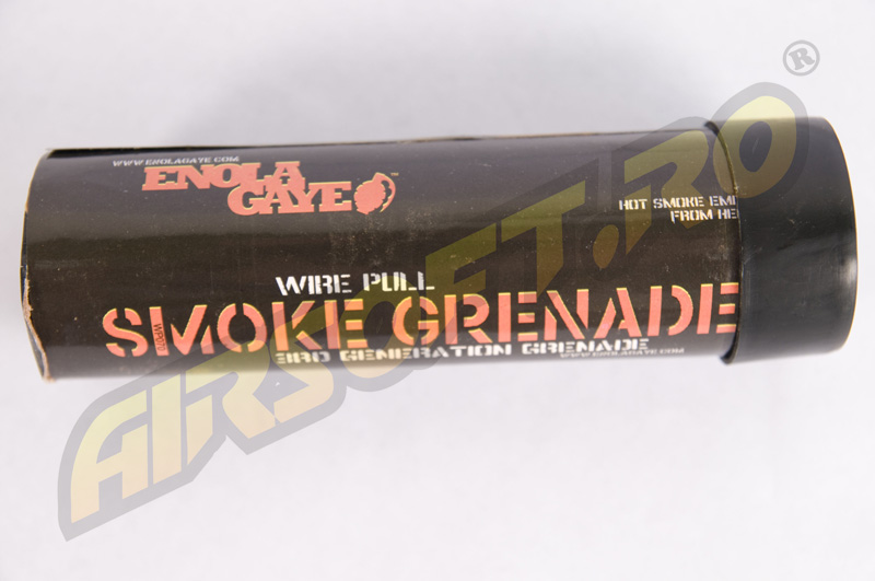 Grenada fumigena mare cu inel (fum rosu) - generatia iii