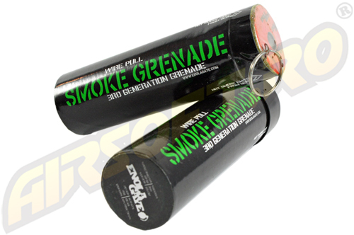 Grenada fumigena mare cu inel (fum verde) - generatia iii