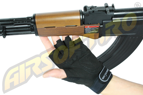 MANUSI TACTICE FARA DEGETE (NEGRU) - 1 | YEO