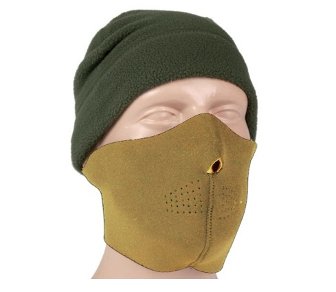 Masca de protectie din neopren - negru / coyote