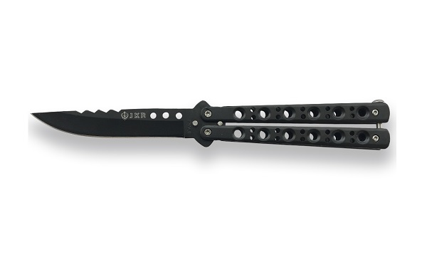 Briceag tip fluture - 10.5 cm - maner zamac - black