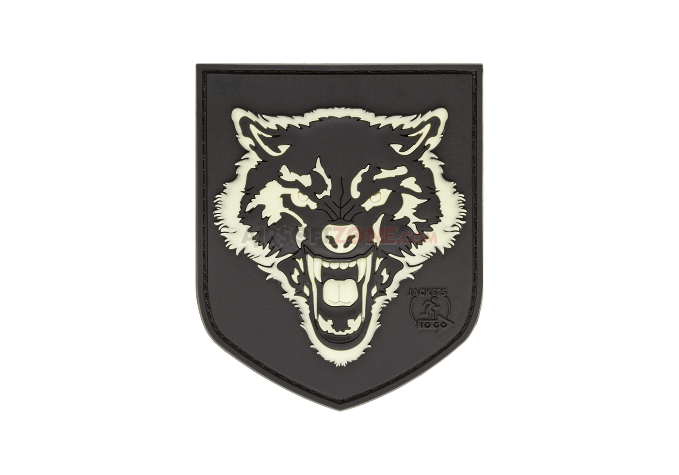 PATCH CAUCIUC - WOLF SHIELD - GLOW IN THE DARK