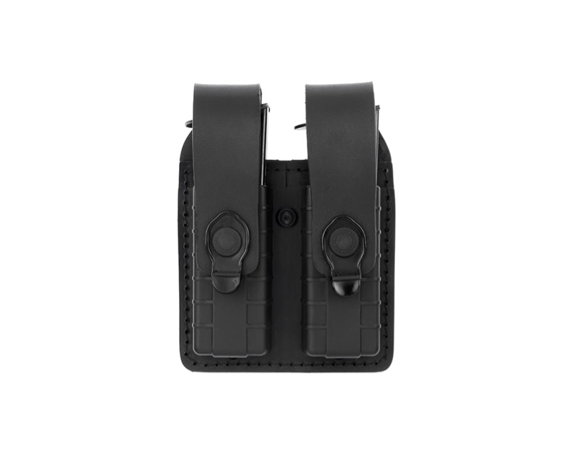 PORT INCARCATOR DUBLU INCHIS DIN POLIMER - PENTRU GLOCK 17 - SISTEM MOLLE - BLACK