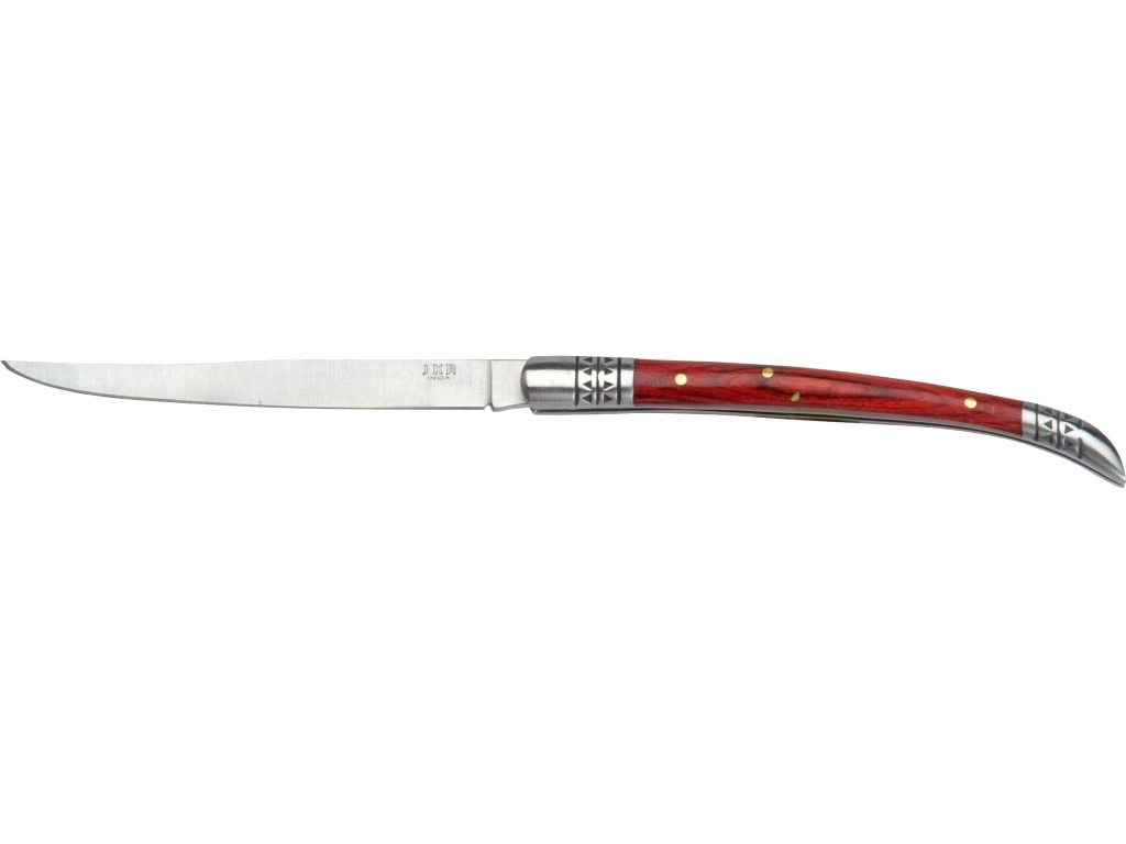 Cutit stiletto - 9cm - lemn rosu