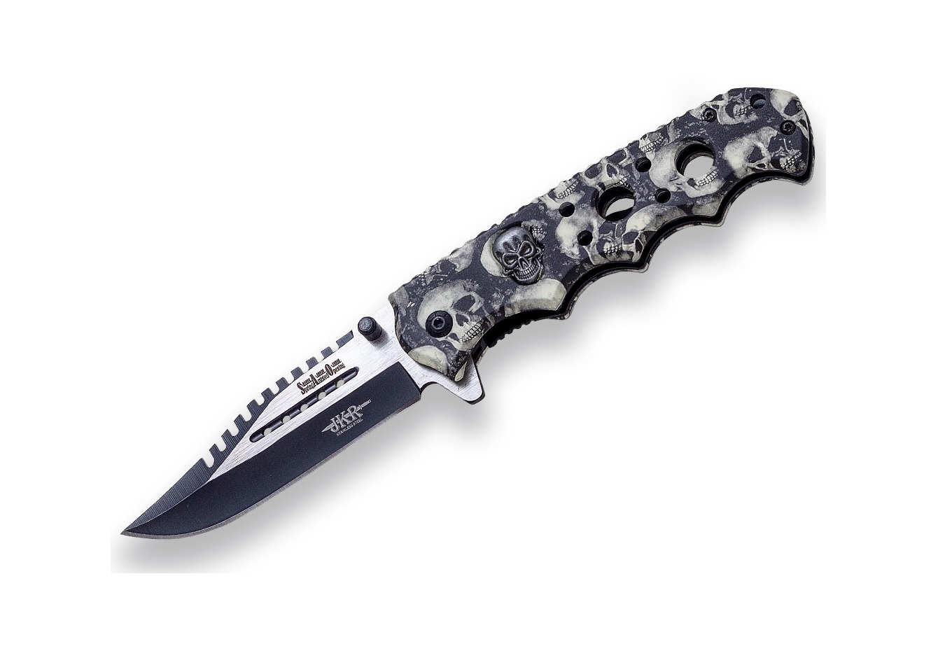 Briceag cu deschidere rapida - 8.5cm - skull gray