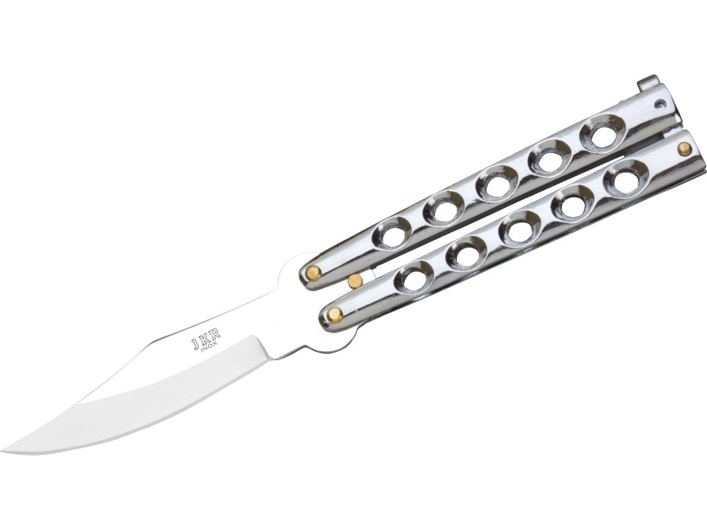 Briceag tip fluture - silver - 8.5cm