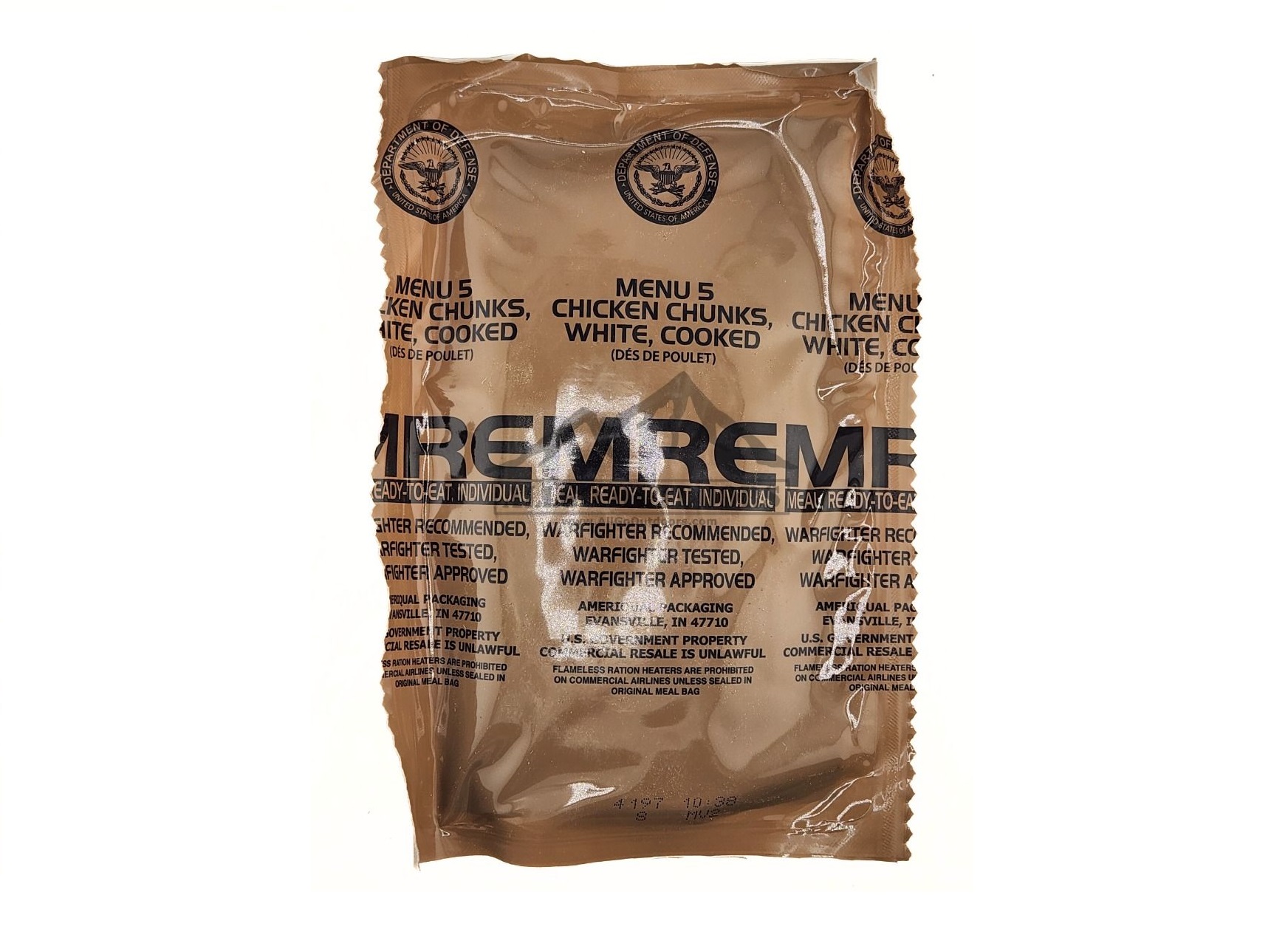 MRE - MENU 5 - CICKEN CHUNKS, WHITE, COOKED